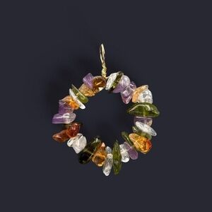 Multicolor Quartz Crystal Pendant